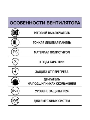 Вентилятор накладной A D125 тяг.выкл. AURAMAX